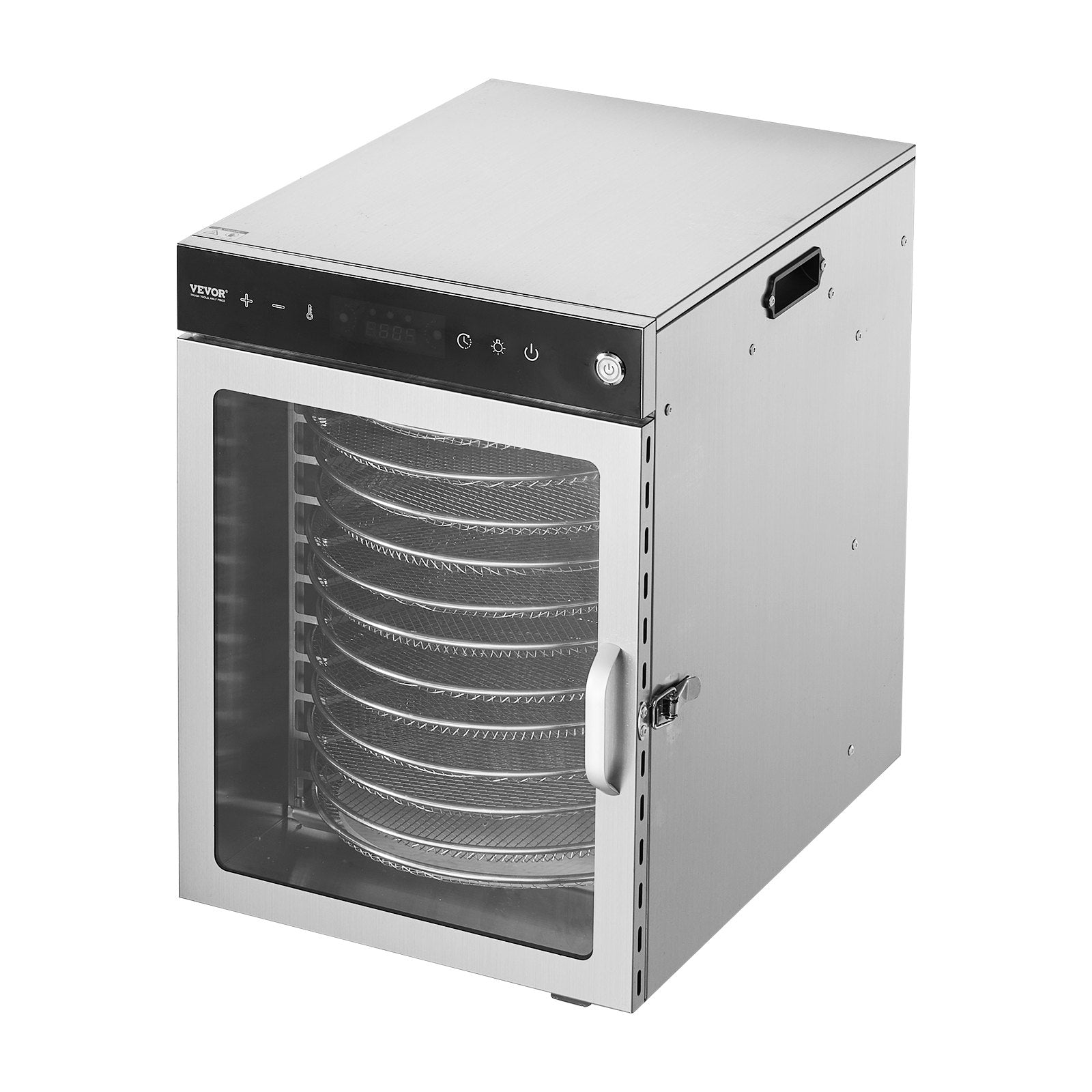VEVOR 12 Trays Rotary Food Dehydrator Machine Stainless Steel 800W Fruit Drying 