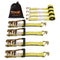 VEVOR Ratchet Tie Down Straps (4PK), 5000 lb Break Strength, Double J Hook Includes 4 Premium 2