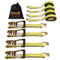 VEVOR Ratchet Tie Down Straps (4PK), 10000 lb Break Strength, Double J Hook Includes 4 Premium 2