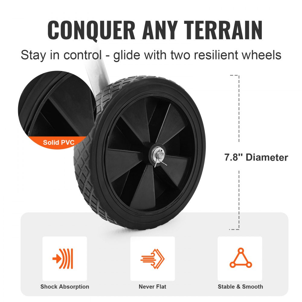 VEVOR 175 ft of 5/8’’ Hose Reel Cart, (Hose Not Included), Garden Water Hose Carts Mobile Tools with Wheels, Heavy Duty Powder-coated Steel Outdoor Planting for Garden, Yard, Lawn 