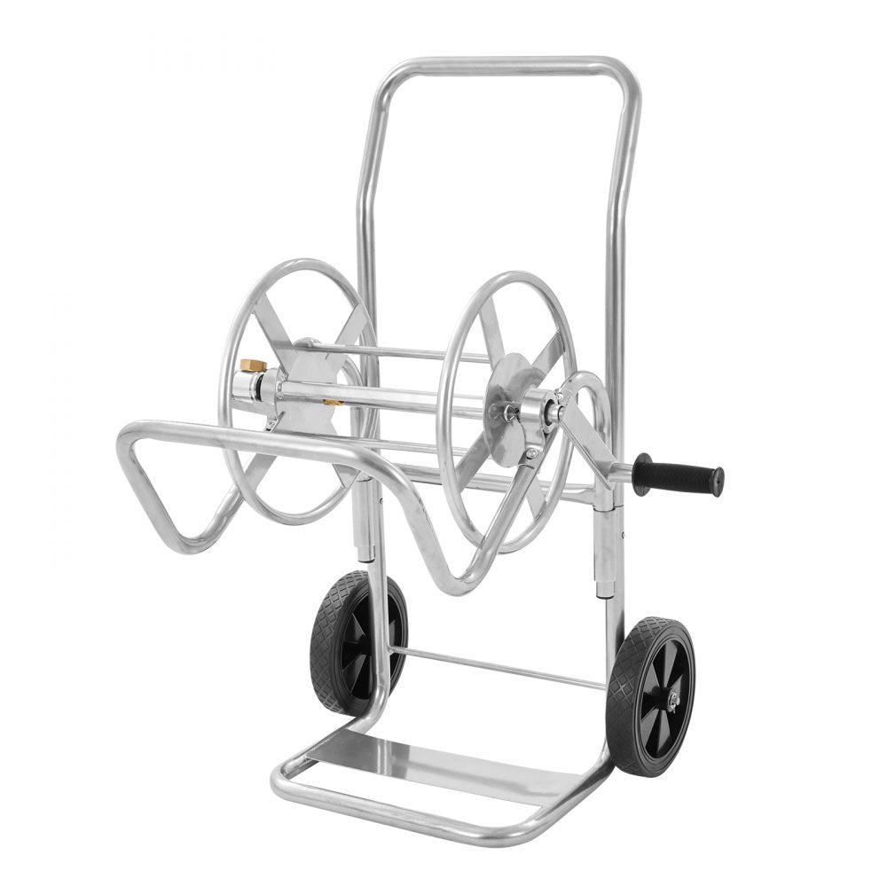 VEVOR Hose Reel Cart, Hold Up to 200 ft of 5/8’’ Hose (Hose Not Included), Garden Water Hose Carts Mobile Tools with Wheels, Heavy Duty Powder-coated Steel Outdoor Planting for Garden, Yard, Lawn 