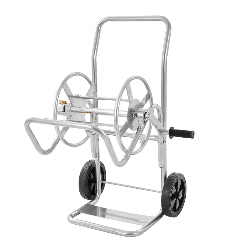 VEVOR Hose Reel Cart, Hold Up to 200 ft of 5/8’’ Hose (Hose Not Included), Garden Water Hose Carts Mobile Tools with Wheels, Heavy Duty Powder-coated Steel Outdoor Planting for Garden, Yard, Lawn 