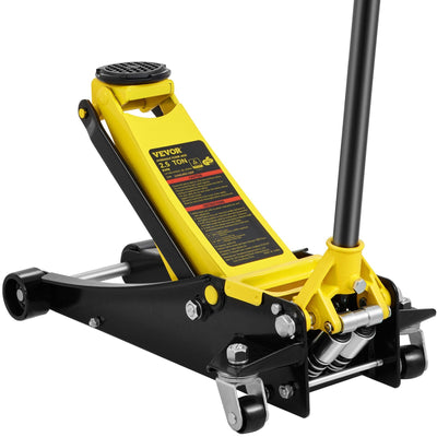 VEVOR Low Profile Floor Jack 2.5 Ton Heavy Duty Steel Dual Piston Rapid Pump 