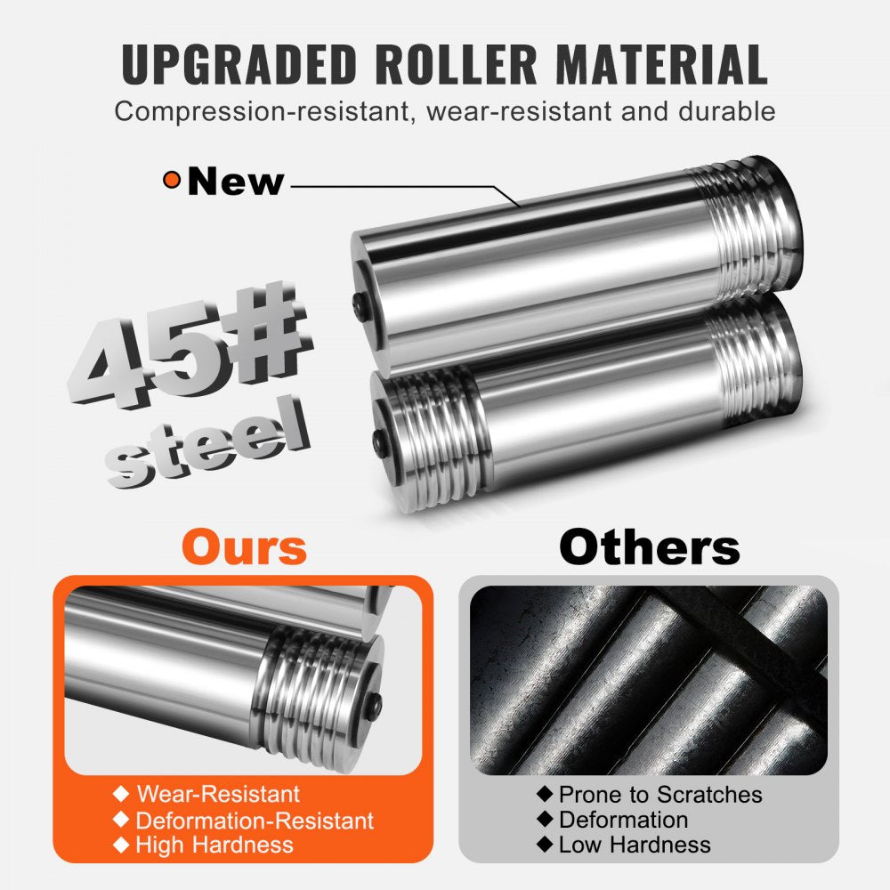 VEVOR Rolling Mill, 1.77"/45 mm Jewelry Rolling Mill Machine, 1: 2.4 Gear Ratio, 3-in-1 Multi-function Rolling Mill, 0-6 mm Press Thickness for Metal Jewelry Making Sheet Square Wire Semicircle 