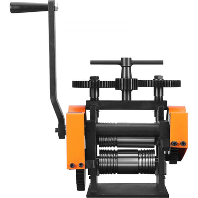 VEVOR Rolling Mill, 1.77"/45 mm Jewelry Rolling Mill Machine, 1: 2.4 Gear Ratio, 3-in-1 Multi-function Rolling Mill, 0-6 mm Press Thickness for Metal Jewelry Making Sheet Square Wire Semicircle 