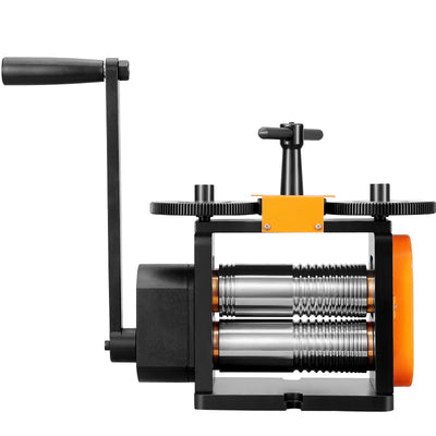 VEVOR Rolling Mill, 2.24"/57 mm Jewelry Rolling Mill Machine, 1: 2 Gear Ratio, 3-in-1 Multi-function Rolling Mill, 0-5.5 mm Press Thickness for Metal Jewelry Making Sheet Square Wire Elliptical 