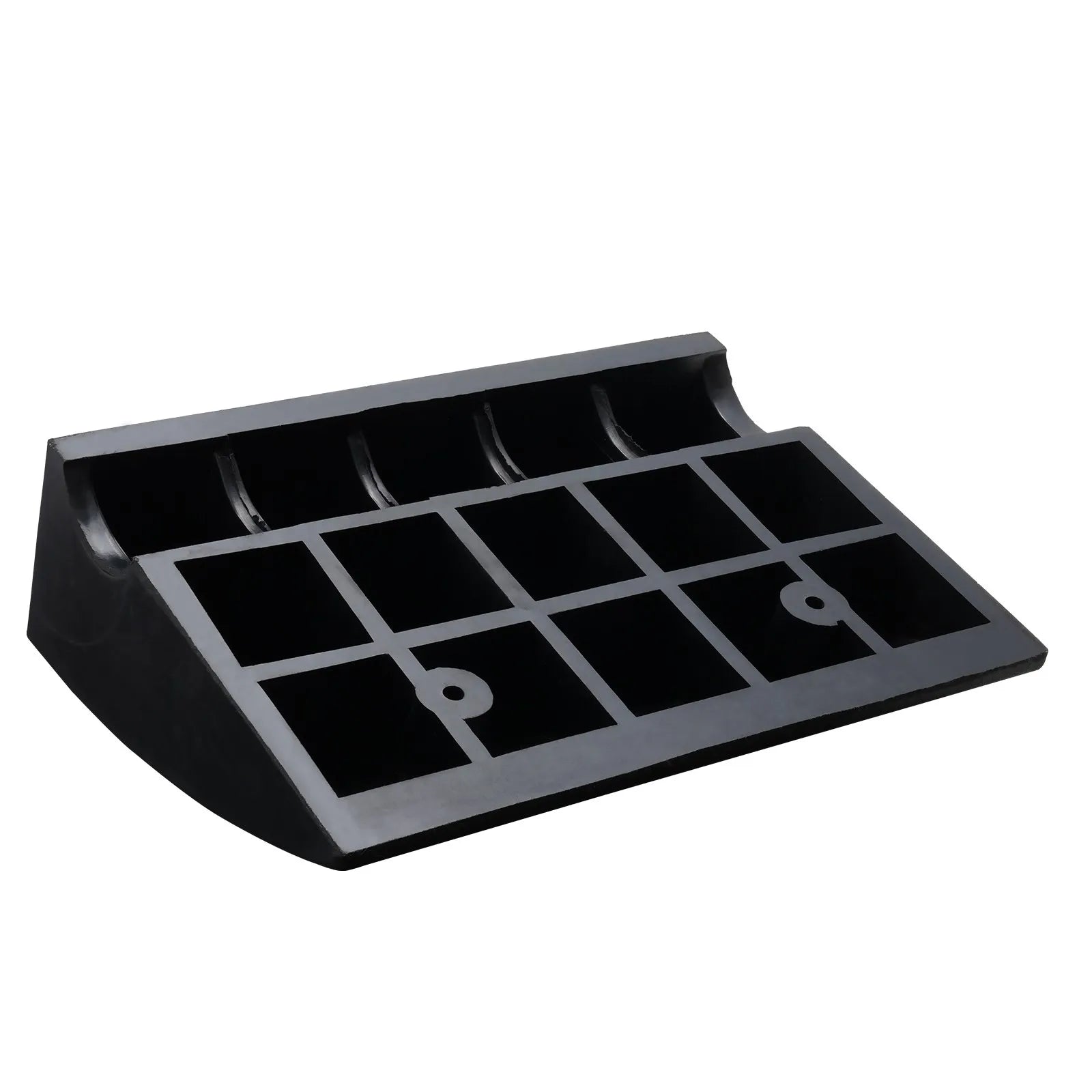 VEVOR Rubber Curb Ramp 6" Rise Height Sidewalk Curb Ramp, 14.6" Width 19.3" Length Driveway Ramp for Curb, 15T Heavy Duty Rubber Ramp for Forklifts, Trucks, Buses, Cars, Wheelchairs, Bikes
