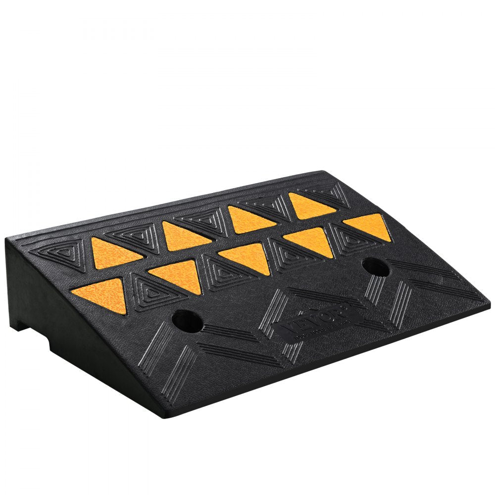 VEVOR Rubber Curb Ramp 4.25" Rise Height Sidewalk Curb Ramp, 11.8" Width 19.7" Length Driveway Ramp for Curb, 15T Heavy Duty Rubber Ramp for Forklifts, Trucks, Buses, Cars, Wheelchairs, Bikes 