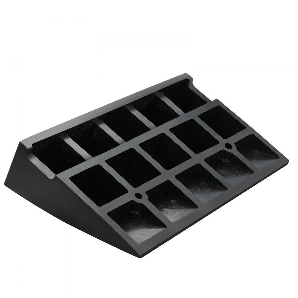 VEVOR Rubber Curb Ramp 4.25" Rise Height Sidewalk Curb Ramp, 11.8" Width 19.7" Length Driveway Ramp for Curb, 15T Heavy Duty Rubber Ramp for Forklifts, Trucks, Buses, Cars, Wheelchairs, Bikes 