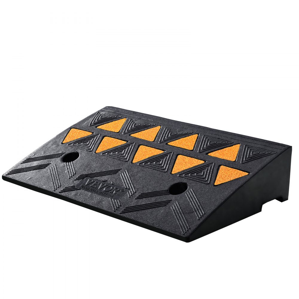 VEVOR Rubber Curb Ramp 4.25" Rise Height Sidewalk Curb Ramp, 11.8" Width 19.7" Length Driveway Ramp for Curb, 15T Heavy Duty Rubber Ramp for Forklifts, Trucks, Buses, Cars, Wheelchairs, Bikes 