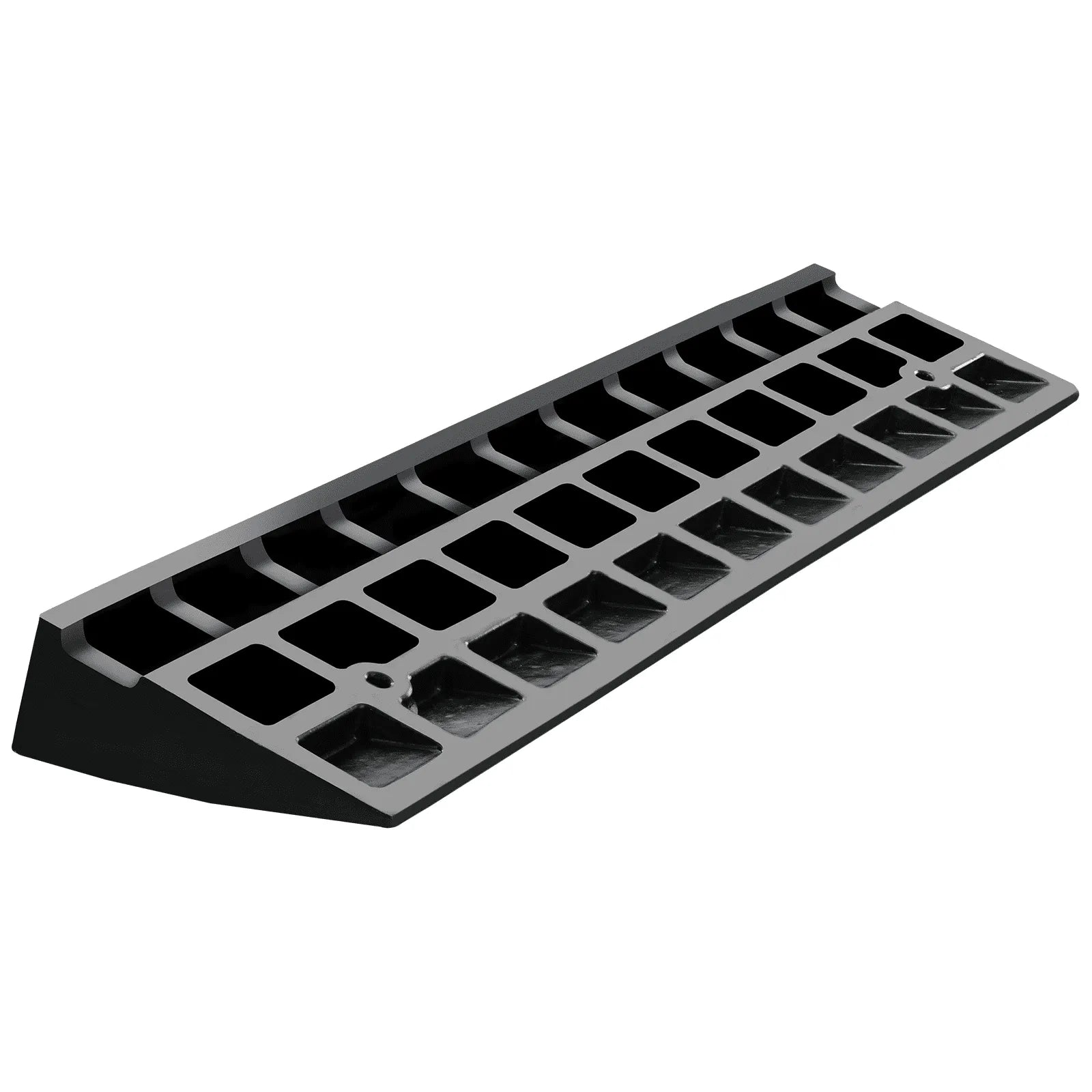 VEVOR Rubber Curb Ramp 3.7" Rise Height Sidewalk Curb Ramp, 10" Width 39.4" Length Driveway Ramp for Curb, 15T Heavy Duty Rubber Ramp for Forklifts, Trucks, Buses, Cars, Wheelchairs, Bikes