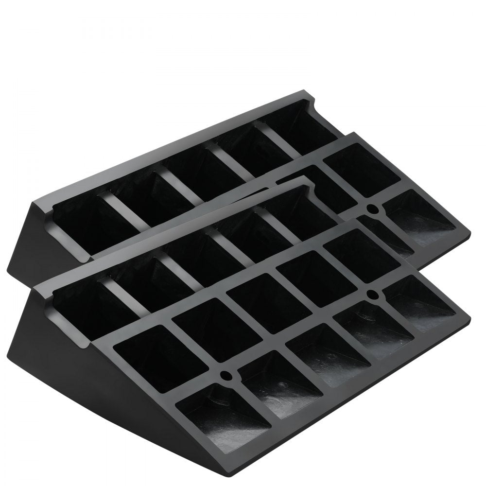 VEVOR Rubber Curb Ramp 2 Pack, 5" Rise Height Heavy-Duty 33069 lbs/15 T Capacity Threshold Ramps, Driveway Ramps with Stable Grid Structure for Cars, Wheelchairs, Bikes, Motorcycles 