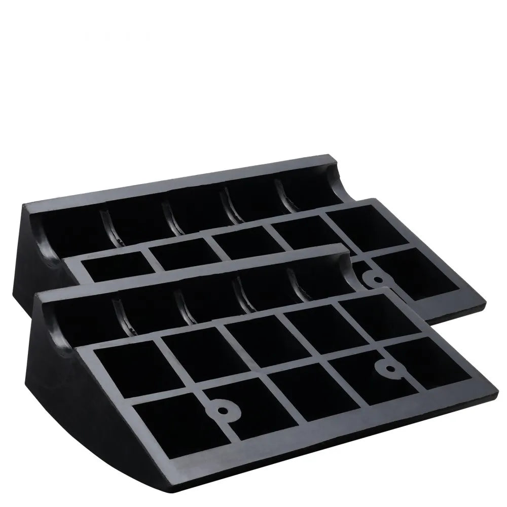 VEVOR Rubber Curb Ramp 2 Pack, 6" Rise Height Heavy-Duty 33069 lbs/15 T Capacity Threshold Ramps, Driveway Ramps with Stable Grid Structure for Cars, Wheelchairs, Bikes, Motorcycles