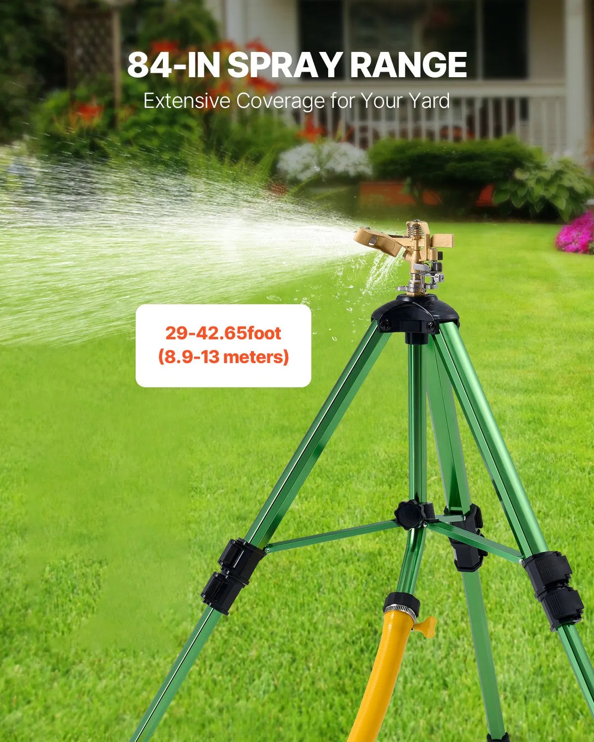 VEVOR Tripod Sprinkler 2 Packs Heavy Duty Lawn Sprinklers with 3/4"NH Connector
