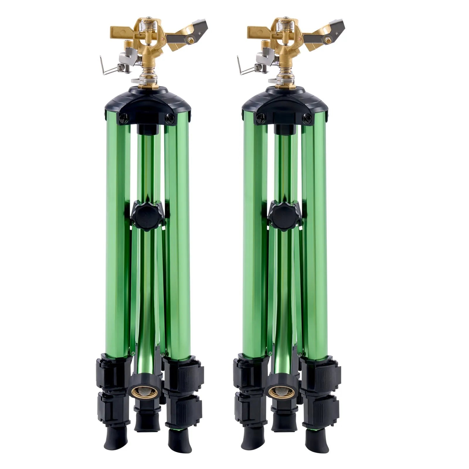 VEVOR Tripod Sprinkler 2 Packs Heavy Duty Lawn Sprinklers with 3/4"NH Connector
