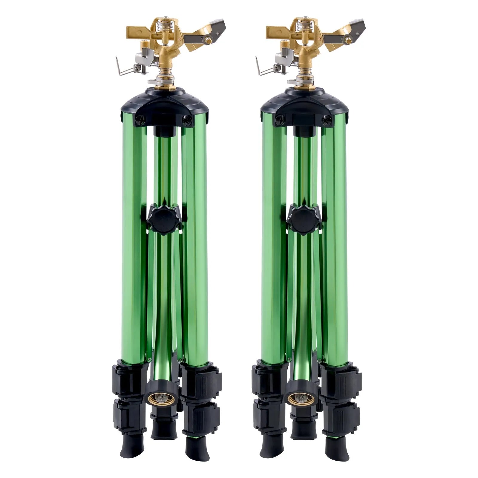 VEVOR Tripod Sprinkler 2 Packs Heavy Duty Lawn Sprinklers with 3/4"NH Connector