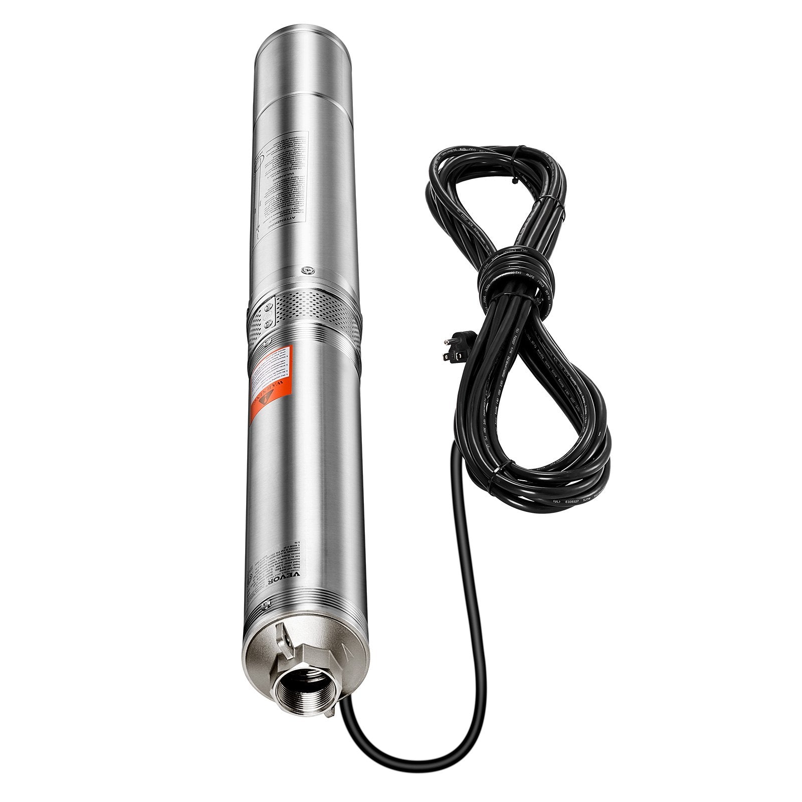 VEVOR 1.5HP Deep Well Submersible Pump Stainless Steel Water Pump 31.7GPM 276ft 