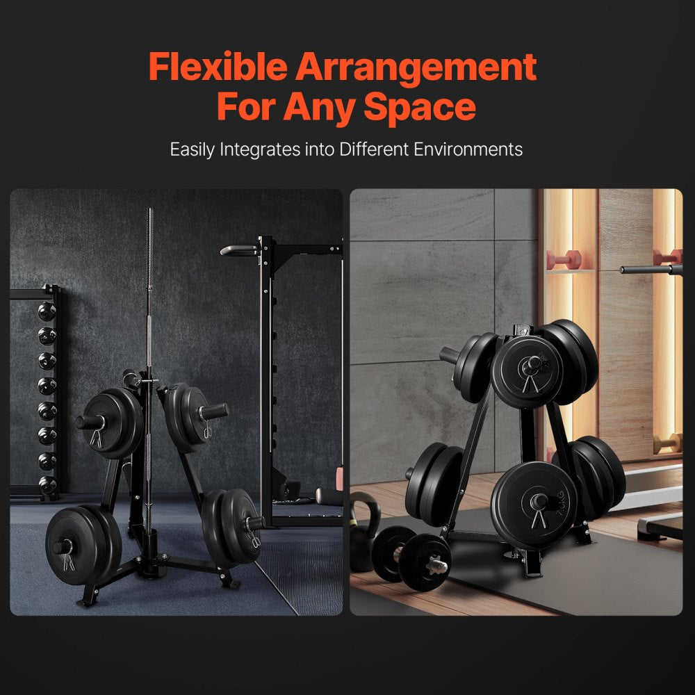 VEVOR Weight Plate Rack Weight Plate Tree Home Gym Barbell Storage Stand 2 inch 
