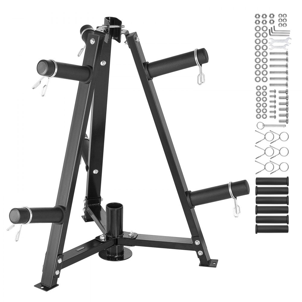 VEVOR Weight Plate Rack Weight Plate Tree Home Gym Barbell Storage Stand 2 inch 