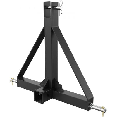 VEVOR 3 Point Hitch Receiver, 3 Point 2" Receiver Trailer Hitch Category 1 Tractor Tow Drawbar Adapter with Pins, Compatible with Kubota, Mahindra, Ford, Yanmar, John Deere, Massey Ferguson 
