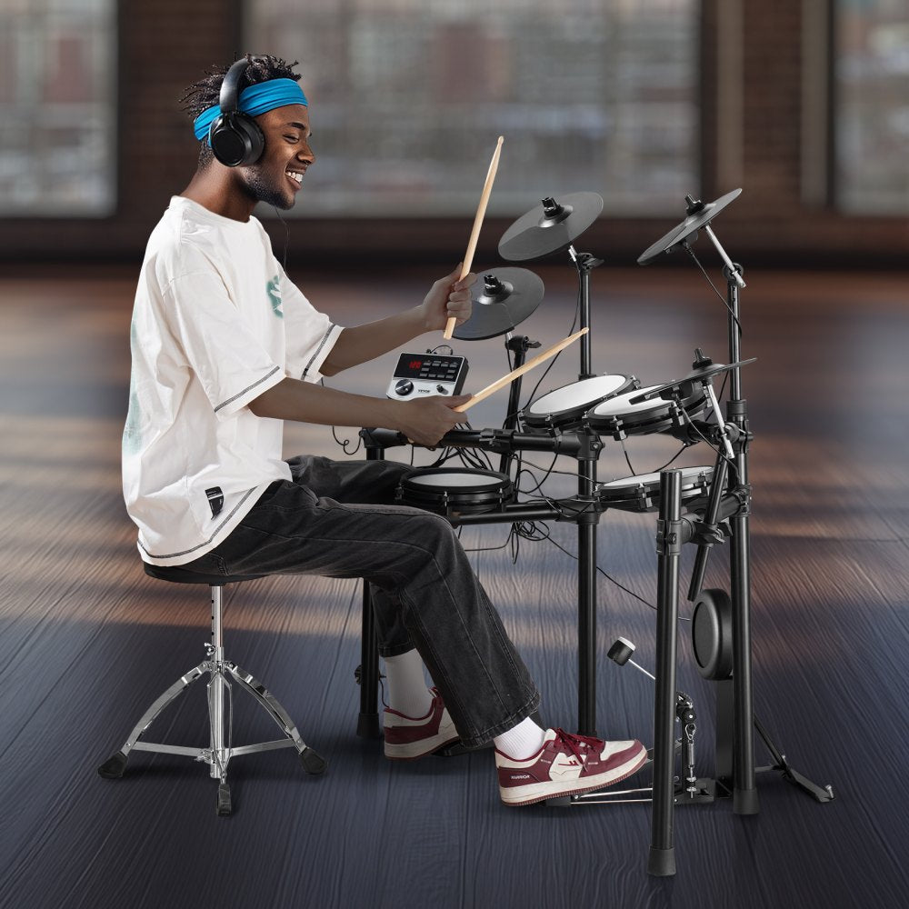 VEVOR Electric Drum Set Electronic Drum Kit 480 Sounds for Beginners & Adults 