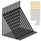 VEVOR Shelf Bracket, 18 x 12 in 12 Pcs, Heavy Duty Floating Shelf Brackets, Brackets for Shelves, 3mm Thick Matte Black Triangle Shelf Bracket,Steel Shelving Brackets with 160 lbs Load Capacity