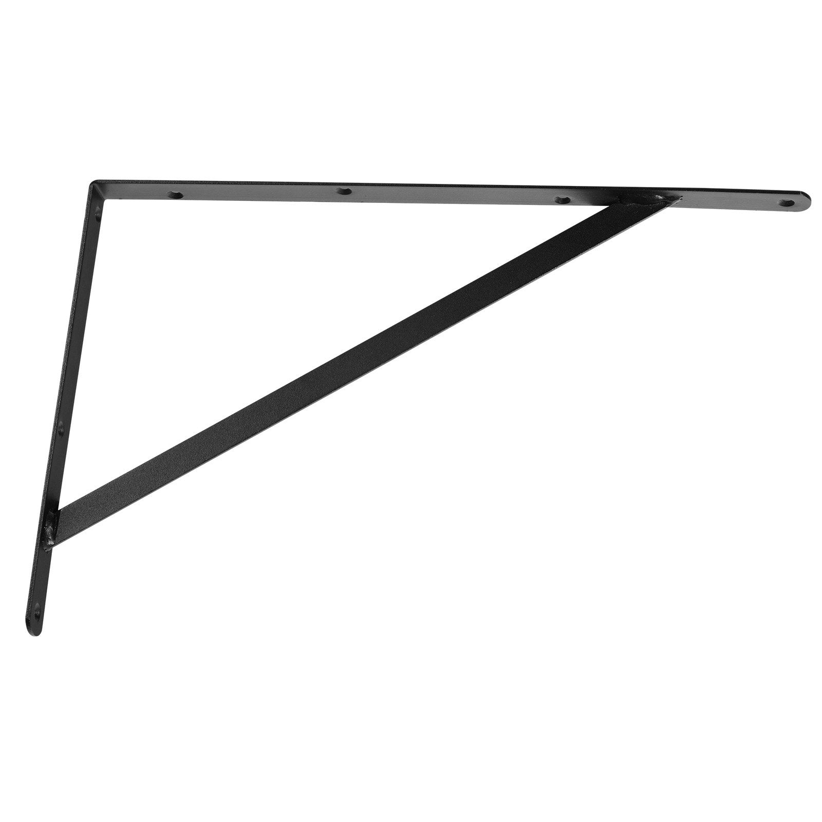 VEVOR Shelf Bracket, 18 x 12 in 12 Pcs, Heavy Duty Floating Shelf Brackets, Brackets for Shelves, 3mm Thick Matte Black Triangle Shelf Bracket,Steel Shelving Brackets with 160 lbs Load Capacity 