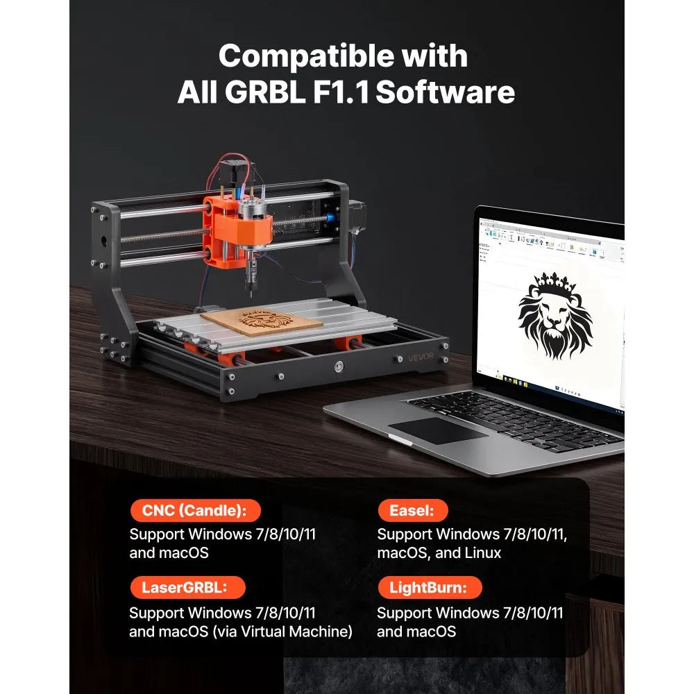 Vevor 3018 CNC Router Machine – 60W Spindle, 3-Axis Wood Engraving & Milling Machine