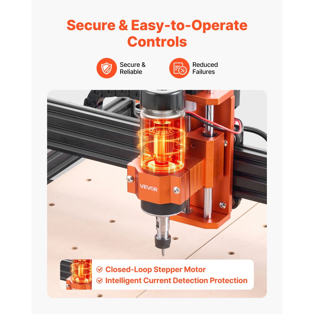 VEVOR CNC Router Machine – 300W Spindle | Large 400×400 mm Work Area