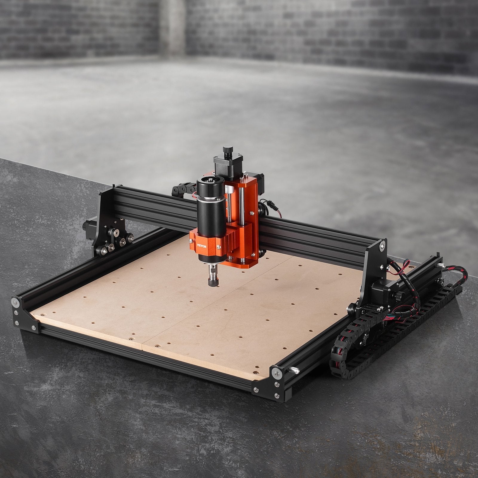 VEVOR CNC Router Machine, 300W, 3 Axis GRBL Control Wood Engraving Carving Milling Machine Kit, 400 x 400 x 75 mm / 15.7 x 15.7 x 2.95 in Working Area 12000 RPM for Wood Acrylic MDF PVC Plastic Foam 