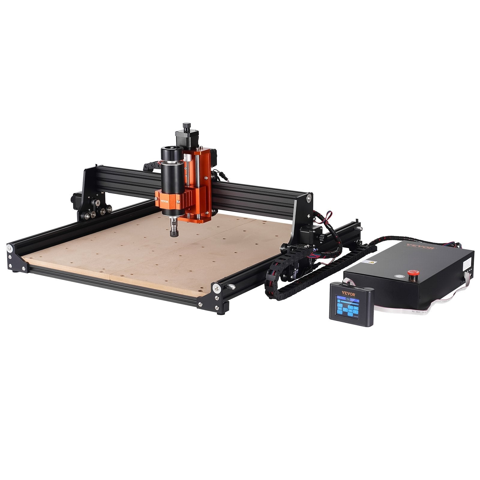 VEVOR CNC Router Machine, 300W, 3 Axis GRBL Control Wood Engraving Carving Milling Machine Kit, 400 x 400 x 75 mm / 15.7 x 15.7 x 2.95 in Working Area 12000 RPM for Wood Acrylic MDF PVC Plastic Foam 