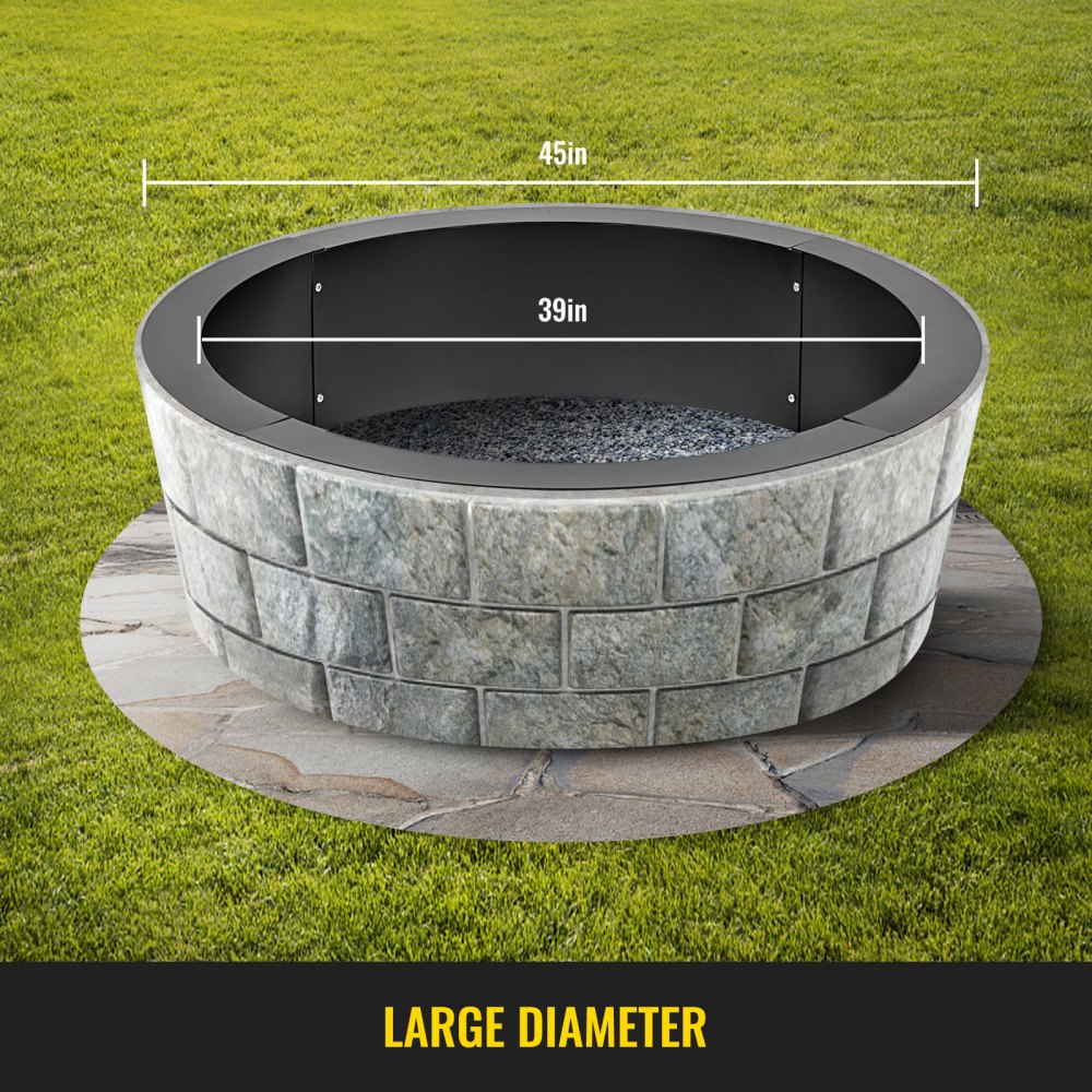 Fire Pit Ring/liner Diy Above Or In-ground 45 Inch Outside X 39 Inch Inside 