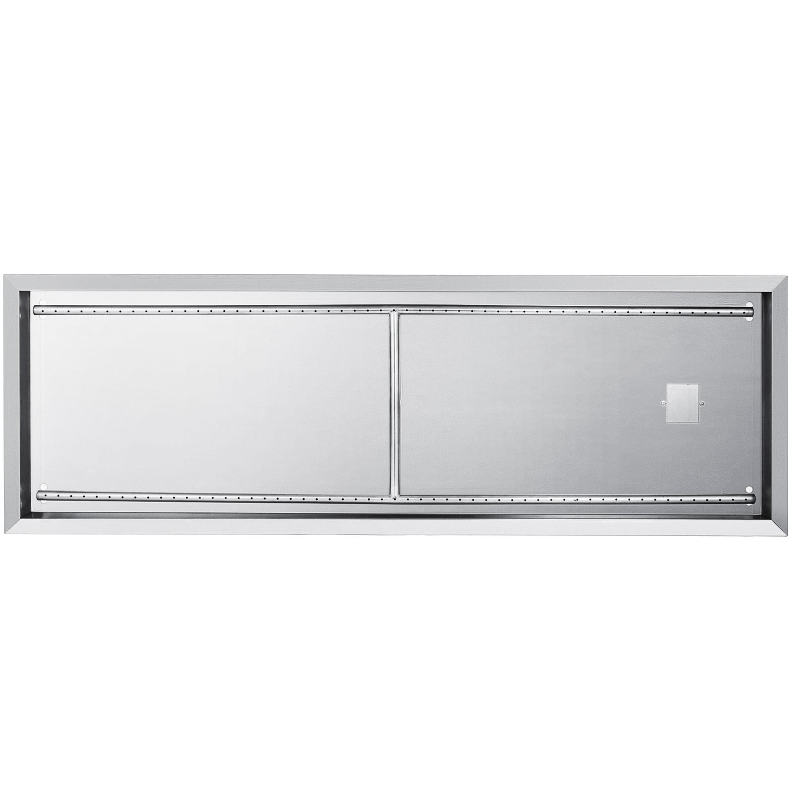 VEVOR Fire Pit Pan,Stainless Steel Linear Trough Fire Pit Pan and Burner,Built-in Fire Pit Burner Pan for Propane Gas (49x16 Inch) 