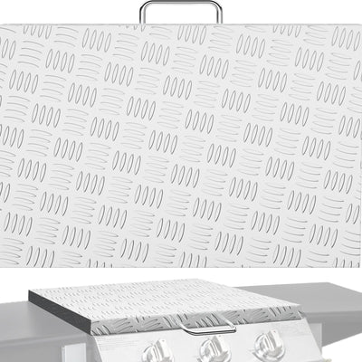 VEVOR Griddle Lid Cover, Work with 36\" Blackstone Griddle, Aluminum Diamond Plate Steel Flat Top Griddle Cover, Waterproof Griddle Hard Cover with Heatproof Handle 