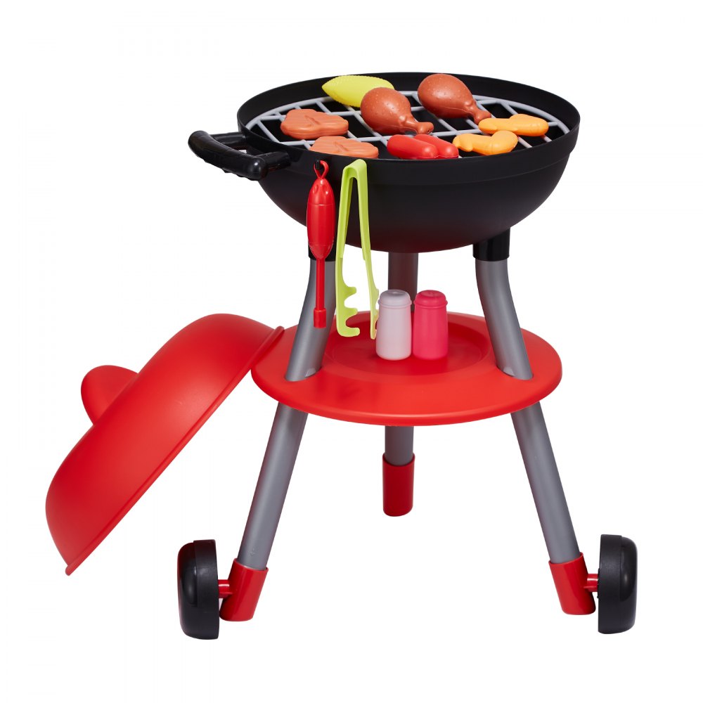 VEVOR 28 PCS Kids BBQ Grill Playset Cooking Grill Toy Set Pretend Sound Light 