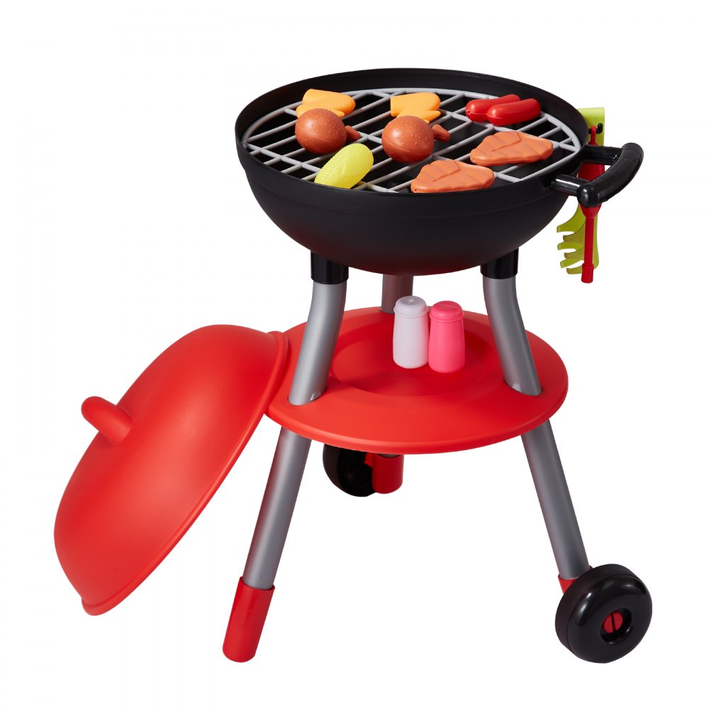 VEVOR 28 PCS Kids BBQ Grill Playset Cooking Grill Toy Set Pretend Sound Light 