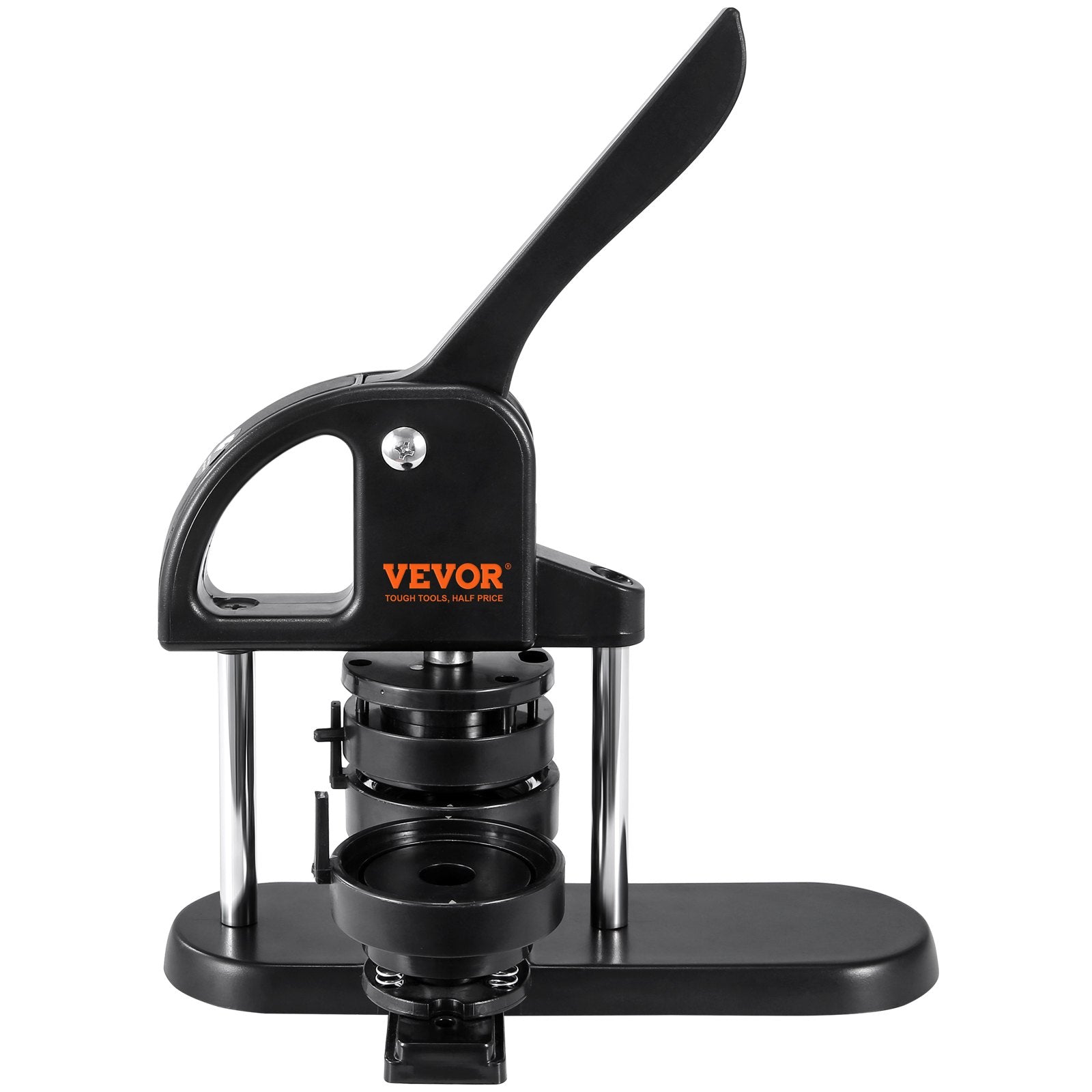 VEVOR Button Maker Machine, 1/1.25/2.28 inch(25/32/58mm) 3-in-1 Pin Maker, Installation-Free Badge Punch Press Kit, Button Making Supplies with 300pcs Button Parts, Circle Cutter, Magic Book 