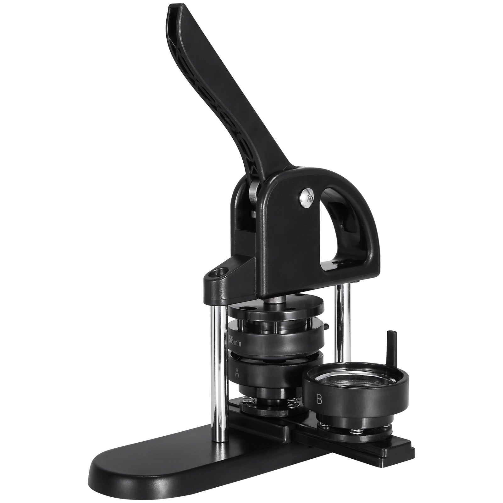 VEVOR Button Maker Machine, 1/1.25/2.28 inch(25/32/58mm) 3-in-1 Pin Maker, Installation-Free Badge Punch Press Kit, Button Making Supplies with 300pcs Button Parts, Circle Cutter, Magic Book 