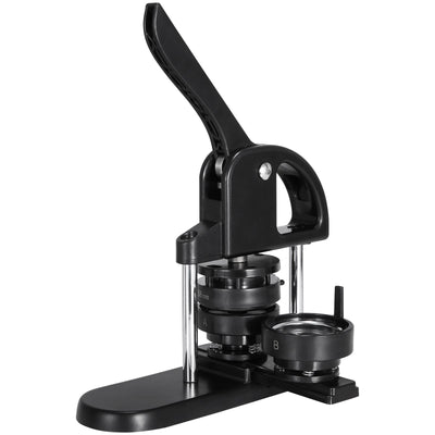 VEVOR Button Maker Machine, 1/1.25/2.28 inch(25/32/58mm) 3-in-1 Pin Maker, Installation-Free Badge Punch Press Kit, Button Making Supplies with 300pcs Button Parts, Circle Cutter, Magic Book 