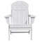 VEVOR Adirondack Chair Plastic Set of 2 All-Weather Folding Fire Pit White