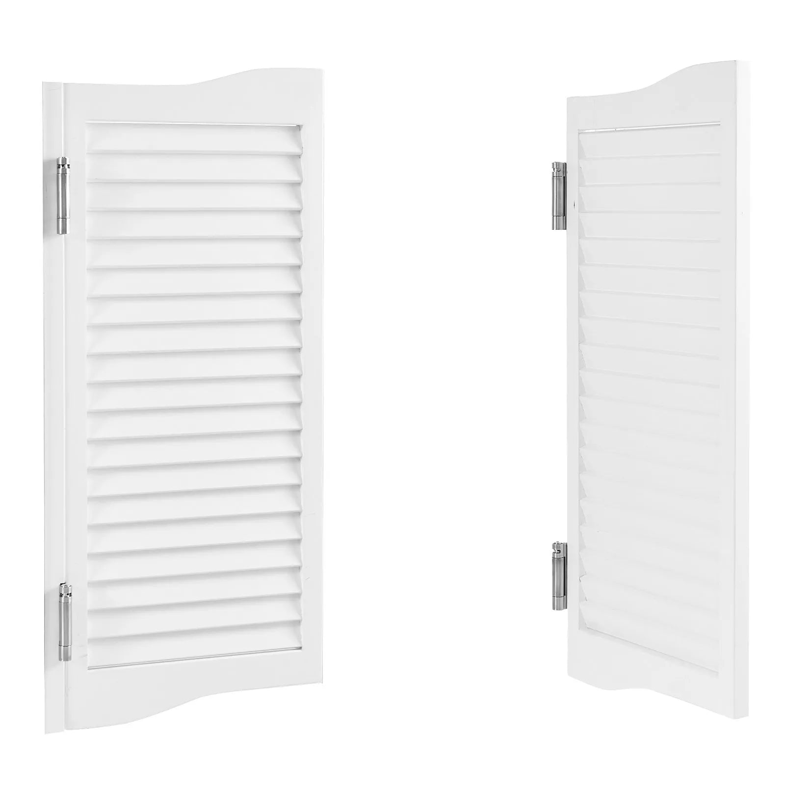 VEVOR Swinging Cafe Doors 32" x 36" Pine Wood White with Hinges & Hardware