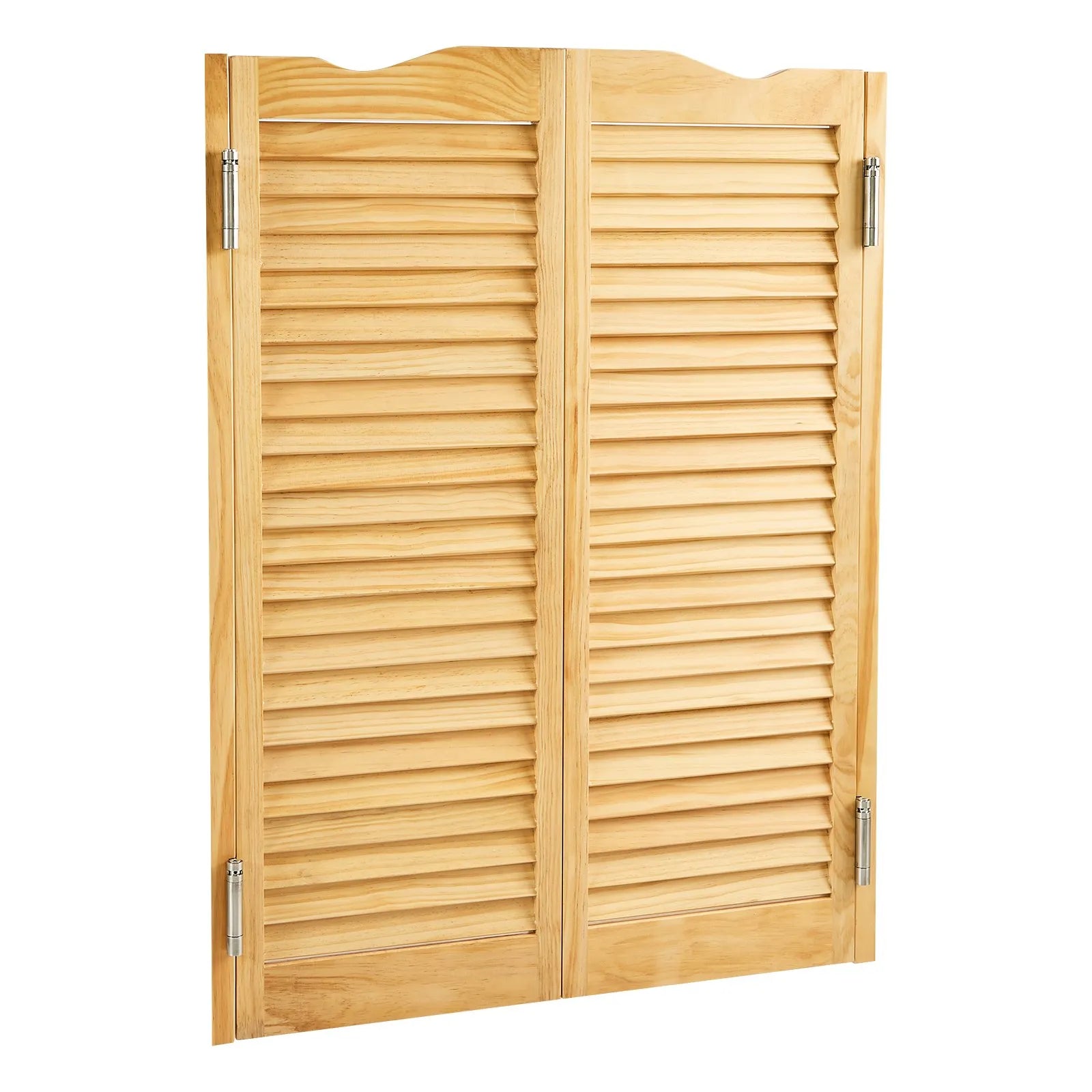 VEVOR Swinging Cafe Doors 32" x 42" Arched Top Pine Wood with Hinges Log