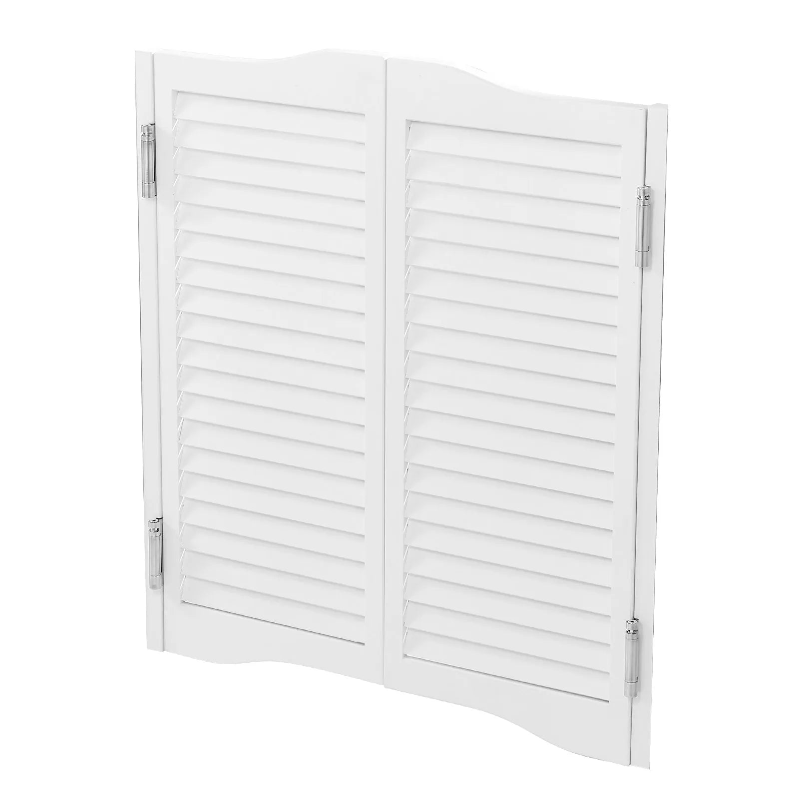 VEVOR Swinging Cafe Doors 36" x 36" Arched Top Pine Wood with Hinges White
