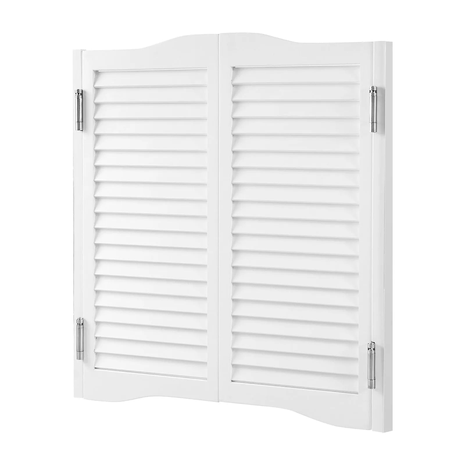 VEVOR Swinging Cafe Doors 36" x 36" Arched Top Pine Wood with Hinges White