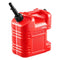 VEVOR Fuel Container, 2.5 Gallon, Gas Tank with Spout & Clear Scale, 15 L/min Max Flow Rate, Secure & Leak-proof, Portable Flat Fluid Container for Most Cars Motorcycle ATV UTV, Red, 1 Pack