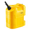 VEVOR Fuel Container, 5 Gallon, Gas Tank with Spout & Clear Scale, 15 L/min Max Flow Rate, Secure & Leak-proof, Portable Flat Fluid Container for Most Cars Motorcycle SUV ATV UTV, Yellow, 1 Pack