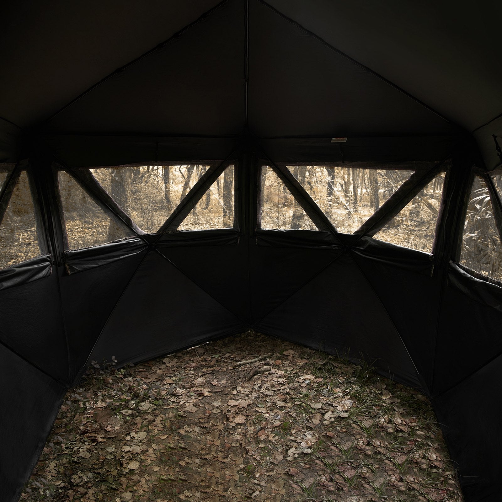VEVOR Hunting Blind 288° See Through Ground Blind 4 Windows Mesh for 6-7 Person 