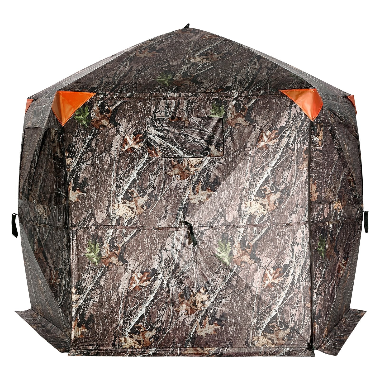 VEVOR Hunting Blind 288° See Through Ground Blind 4 Windows Mesh for 6-7 Person 