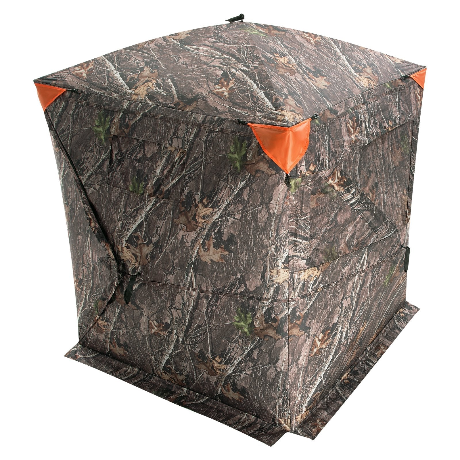 VEVOR Hunting Blind 270° See Through Ground Blind 3 Windows Mesh for 1-2 Person 