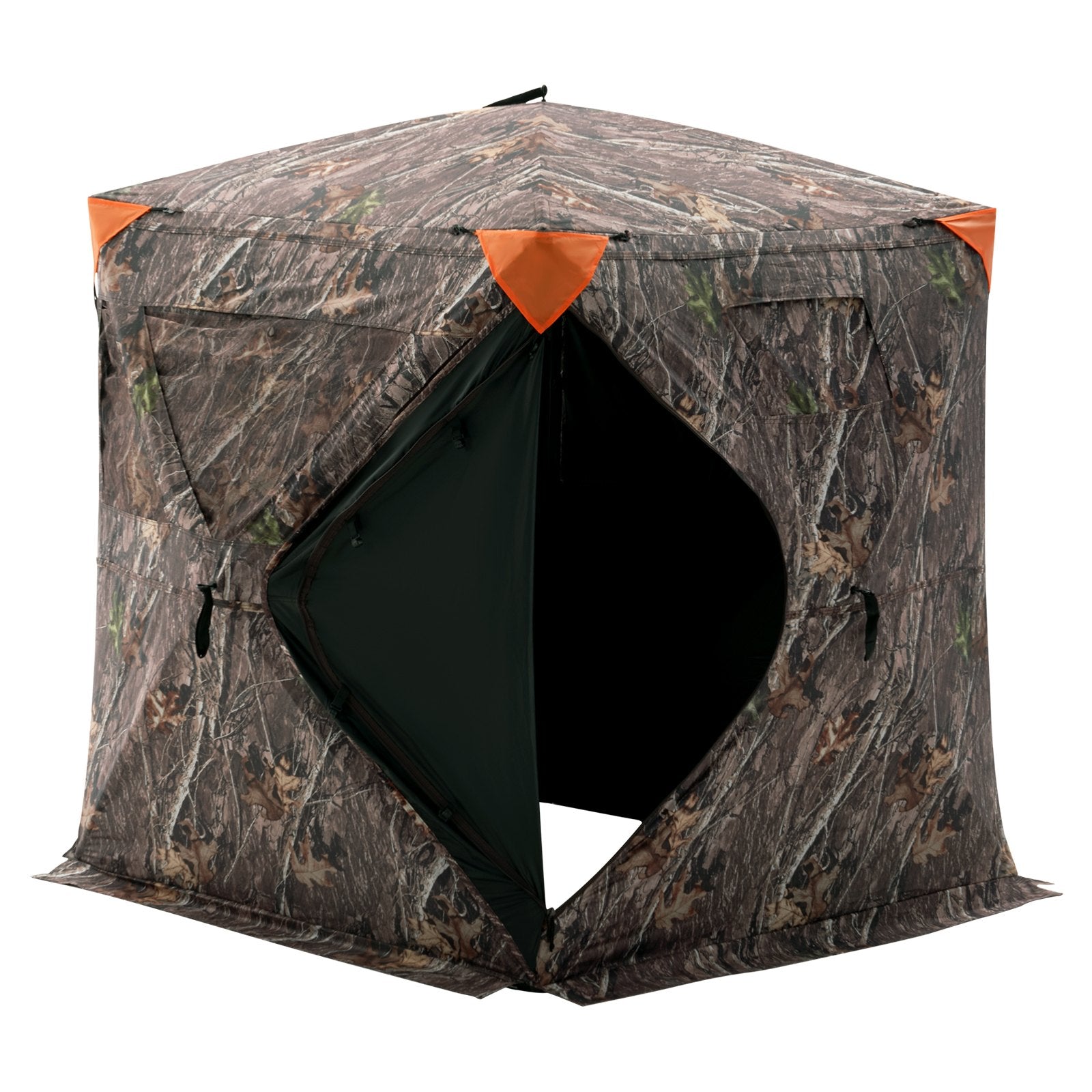 VEVOR Hunting Blind 270° See Through Ground Blind 3 Windows Mesh for 1-2 Person 